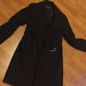 Guess Long black wool coat